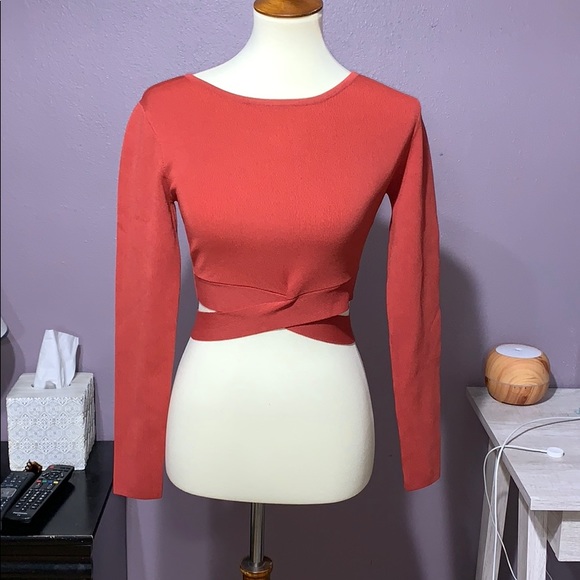 Lucy Paris Other - NWT Lucy Paris rust orange red cutout crop top